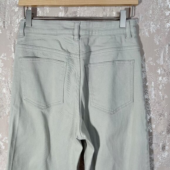 Divided by H&M Tan Khaki Wide Leg Denim Pants Jeans High Waisted Size 8 - Picture 4 of 6